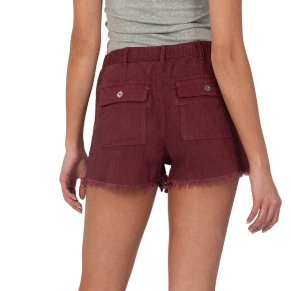 NWT KUT From the Cloth Frayed Hem Shorts, Size 00, Color Cinnamon - Picture 3 of 9
